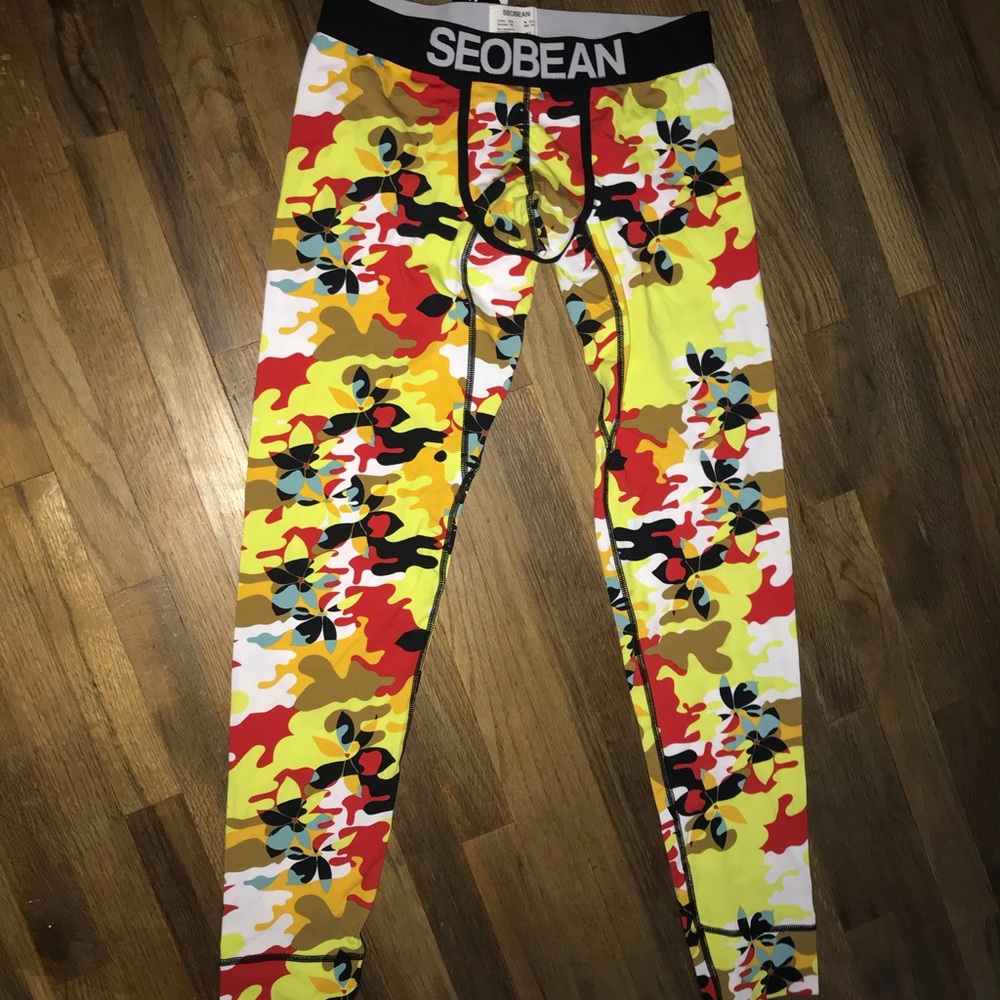 Athletic print underwear long johns